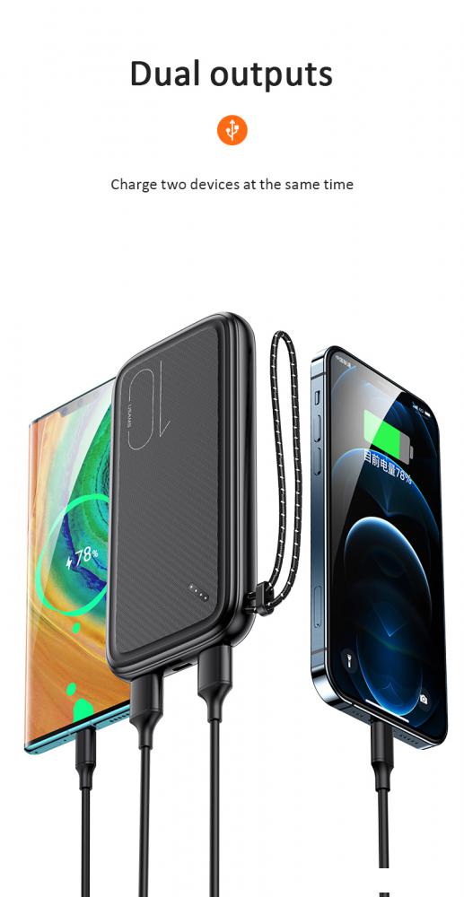Внешний аккумулятор Usams US-CD150 PB56 10000mAh (черный)