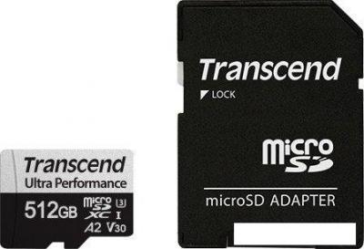 Карты памяти Transcend microSDXC 340S 512GB (с адаптером)