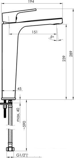 Смеситель Rubineta Modena-18/D (BK/RG) MDD00638
