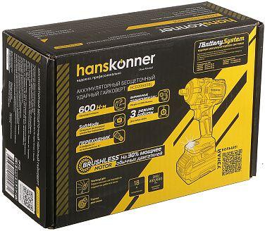 Гайковерт Hanskonner HCD20600BL (без АКБ)