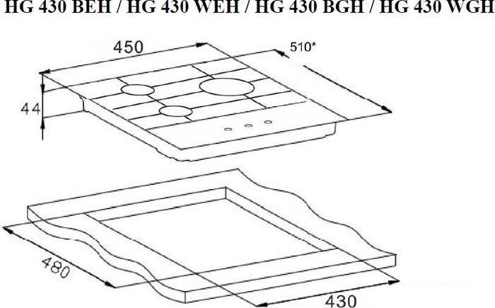 Варочные панели Weissgauff HG 430 WGH