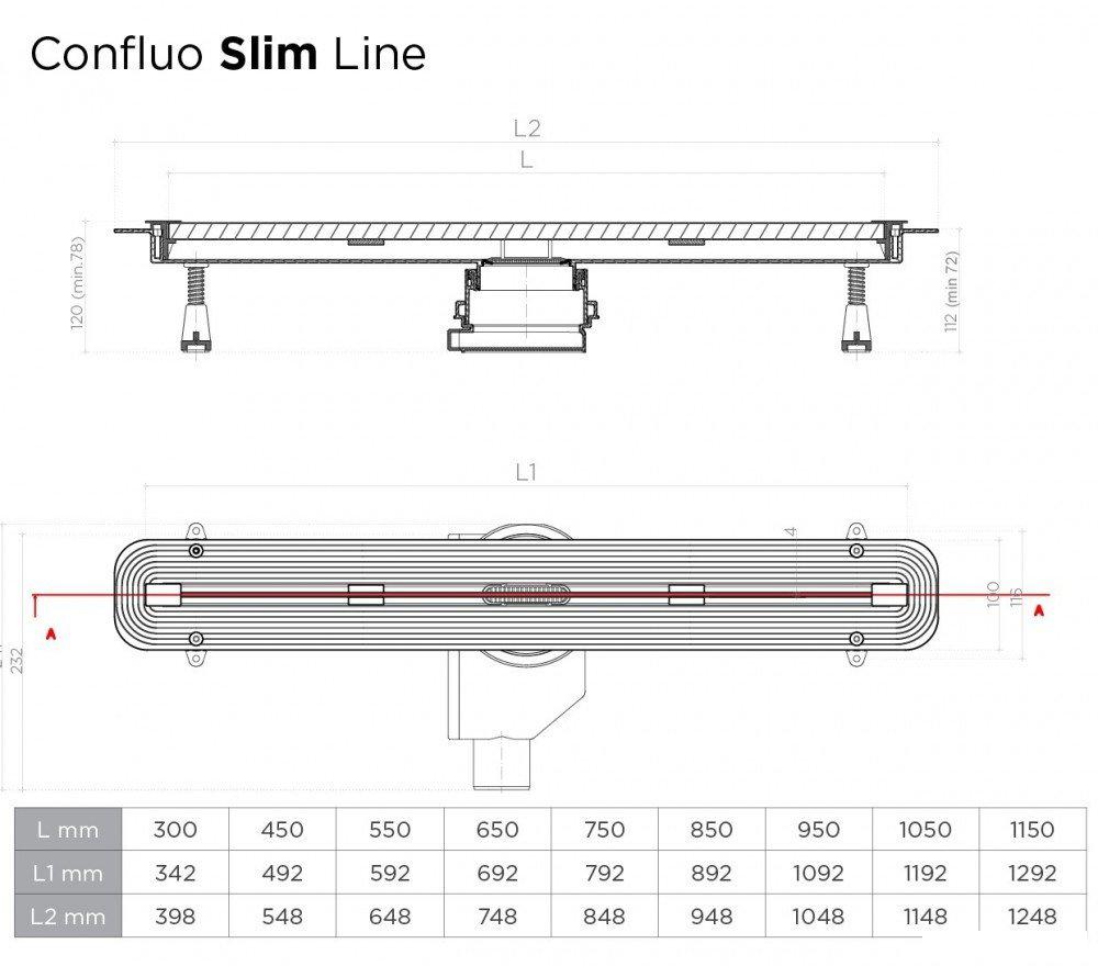 Трап/канал Pestan Confluo Slim Line 650 258737 13100027