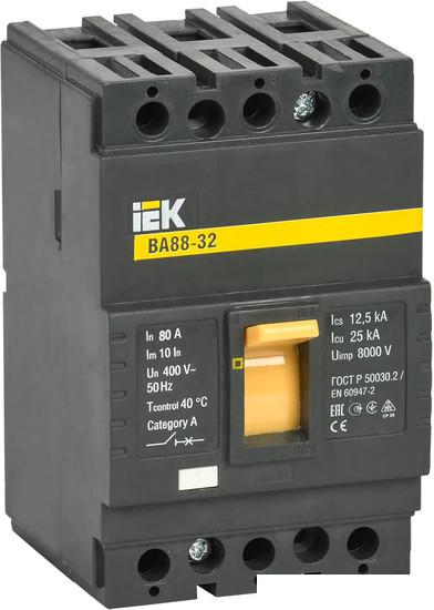 Выключатель автоматический IEK ВА 88-32 80А 3п 25кА SVA10-3-0080