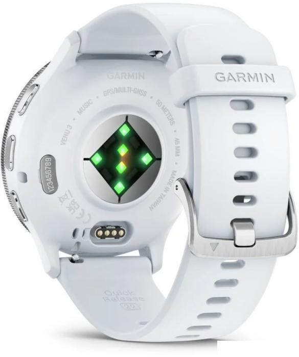 Умные часы Garmin Venu 3 (белый, с силиконовым ремешком)