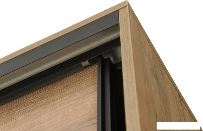 Шкаф-купе Рэйгрупп Bromo VVH 02 РГ-11.02 B 140 VVH 140x220.5 (дуб велингтон/черный)