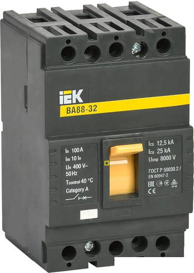 Выключатель автоматический IEK ВА 88-32 100А 3п 25кА SVA10-3-0100