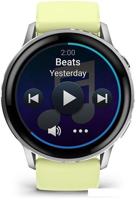 Умные часы Garmin Venu 4 45 мм (серебристый/желтый)