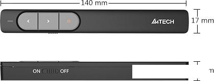 Пульт ДУ A4Tech Wireless Laser Pen LP15 (черный)