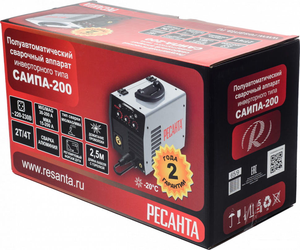 Сварочный инвертор Ресанта САИПА-200