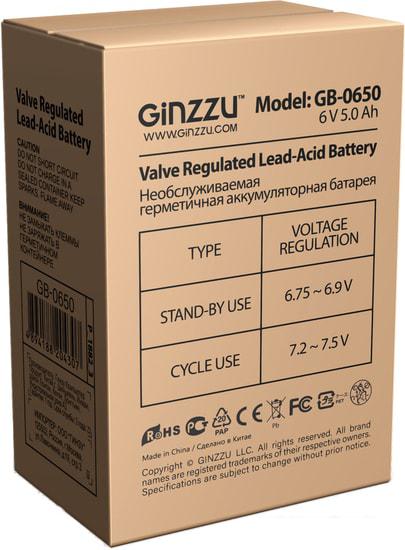 Аккумулятор для ИБП Ginzzu GB-0650 (6В/5 А·ч)