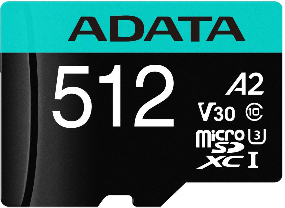 Карта памяти ADATA Premier Pro AUSDX512GUI3V30SA2-RA1 microSDXC 512GB (с адаптером)