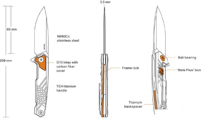 Складной нож Ruike M875-TZ