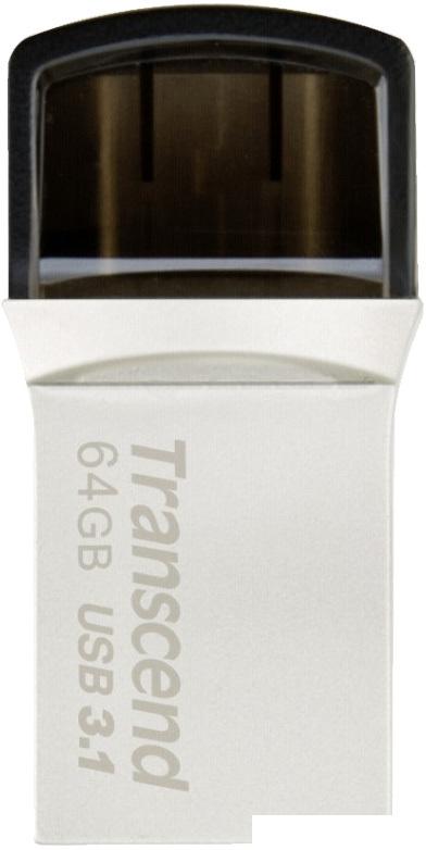 USB Flash Transcend JetFlash 890S USB3.1 + Type-C 64GB [TS64GJF890S]