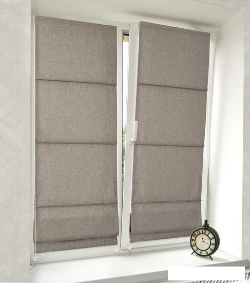 Мини римская штора Delfa Plain Dim Out СШД-01М 171/006 73x160 (серый)