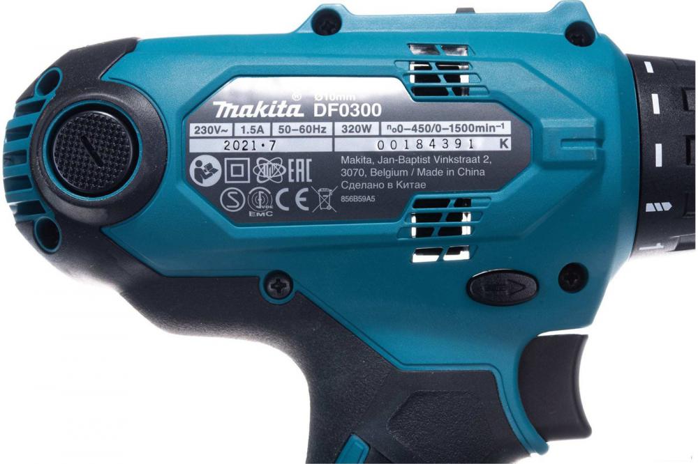 Дрель-шуруповерт Makita DF0300X3 (набор оснастки)