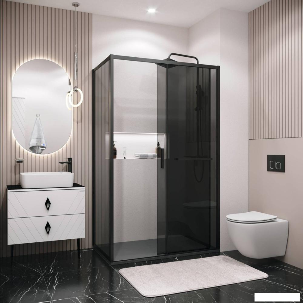 Душевой уголок Grossman Style 100x100x195 120.K33.05.1010.21.10 (черный матовый/стекло тонированное)