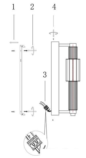 Бра Maytoni Verticale MOD308WL-L9BL3K