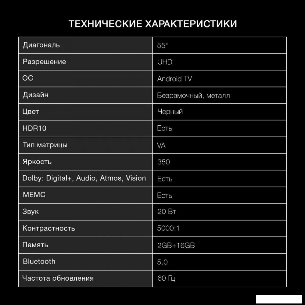 Телевизор Hyundai H-LED55BU7009