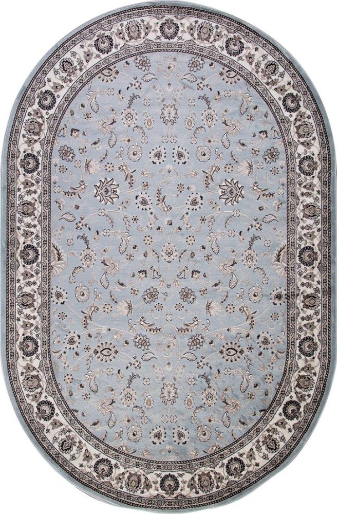 Ковер для жилой комнаты Merinos Valencia Deluxe d251-OVAL-L.BLUE-BROWN (1.5х3)