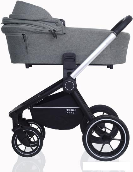 Универсальная коляска Rant MOWbaby Zoom PU (2 в 1, silver grey)