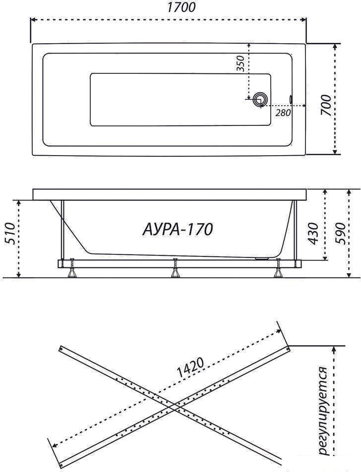 Ванна Triton Аура 170х70