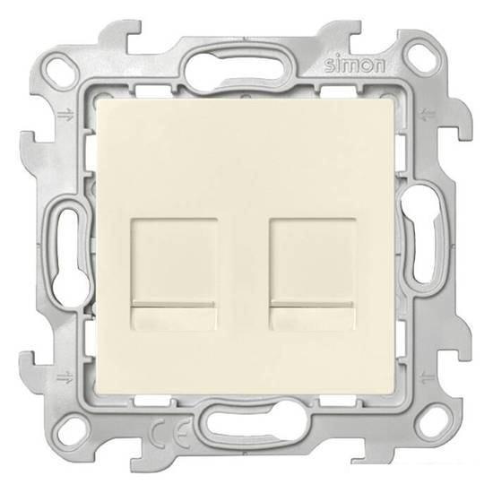 Розетка компьютерная Simon 2450593-031 (слоновая кость)