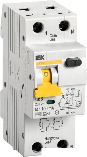 Дифференциальный автомат IEK АВДТ 32 C63 100мА MAD22-5-063-C-100