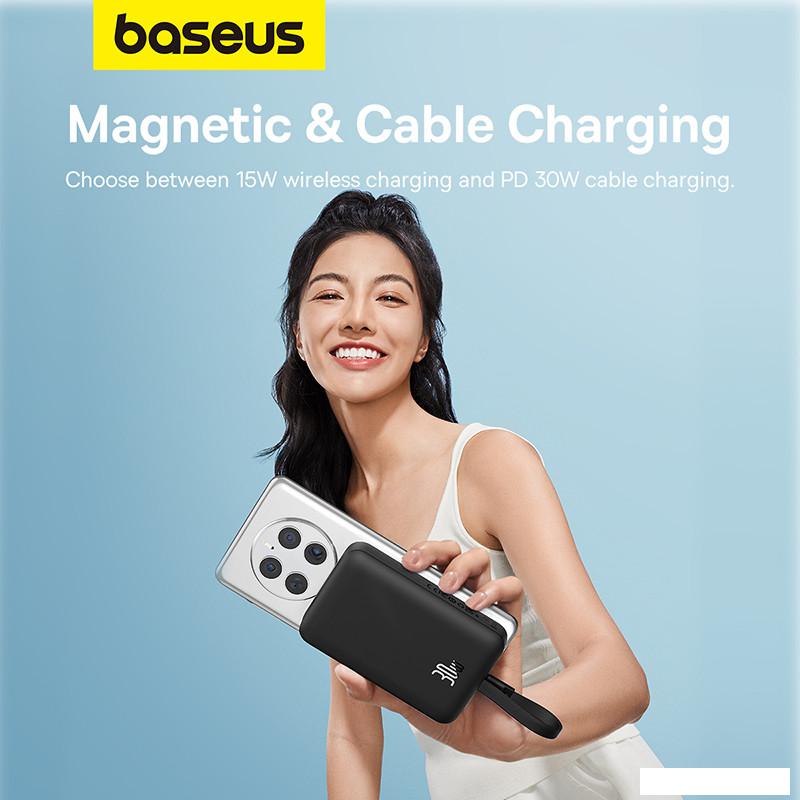 Внешний аккумулятор Baseus Magnetic Fast Charge Power Bank Type-C Edition 30W 10000mAh (черный)
