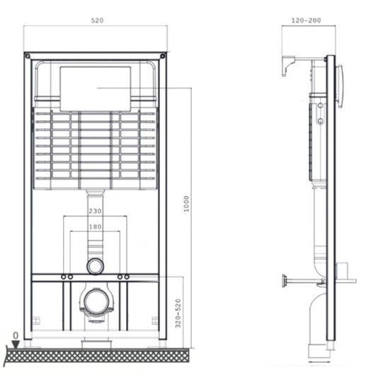 Инсталляция для унитаза Pestan Sava Fix Slim SET40006469