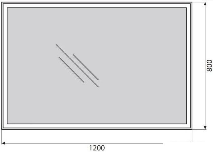 BelBagno Зеркало SPC-GRT-1200-800-LED-BTN