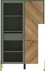 Шкафы Black Red White Siena REG1W1D/140 (дымчатый зеленый/дуб вотан)
