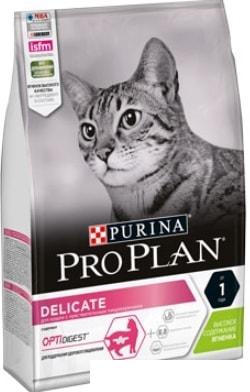 Сухой корм для кошек Pro Plan Delicate Adult с чувствительным пищеварением с ягненком 10 кг