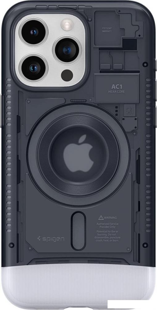 Чехол для телефона Spigen Classic C1 (MagFit) для iPhone 15 Pro Max ACS06607 (серый)