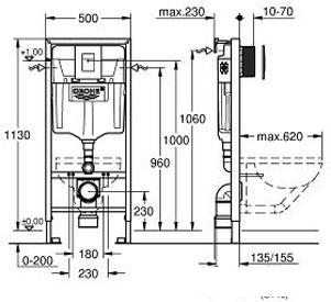 Инсталляция для унитаза Grohe Rapid SL [38772001]