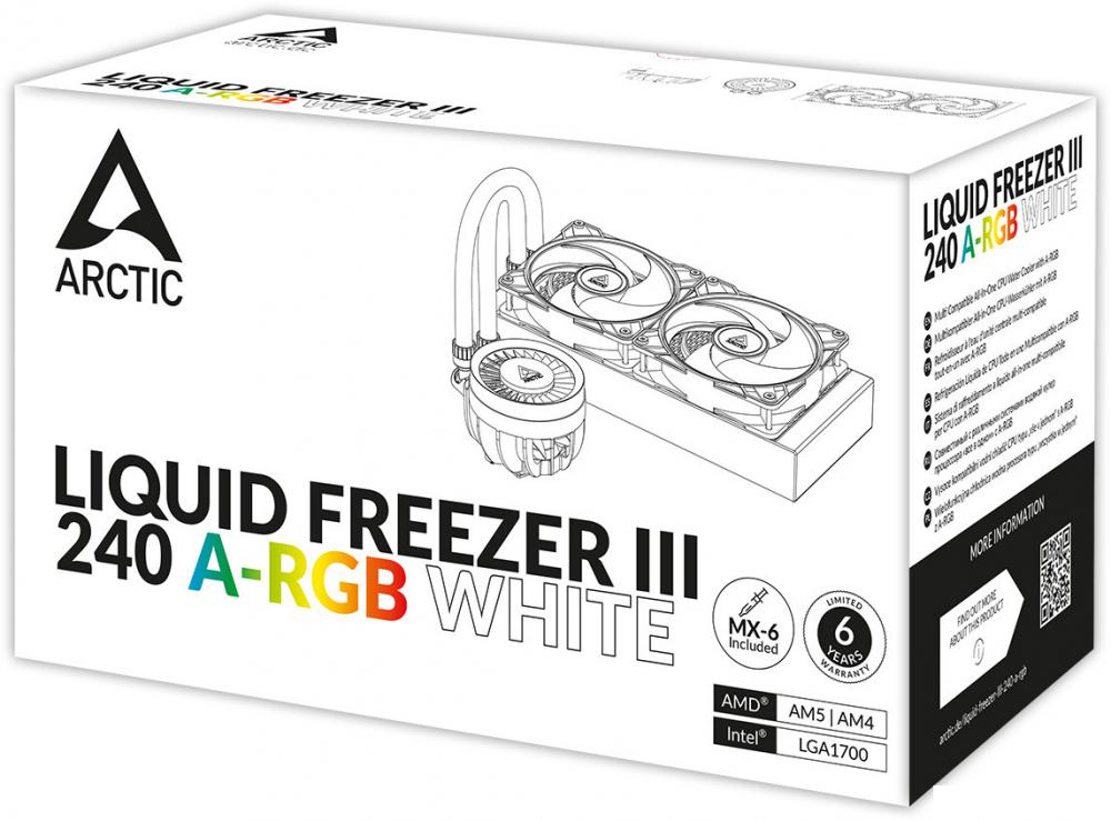 Жидкостное охлаждение для процессора Arctic Liquid Freezer III 240 A-RGB White ACFRE00150A