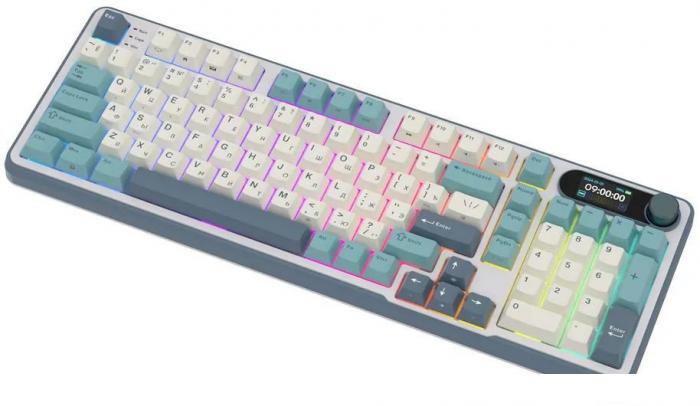 Клавиатура Royal Kludge RK-S98 RGB Light Cloud (RK Chartreuse)