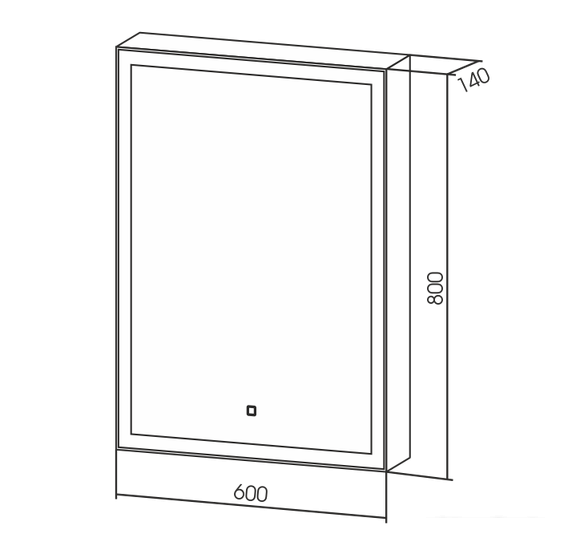Silver Mirrors Шкаф с зеркалом Киотo 60х80 LED-00002359