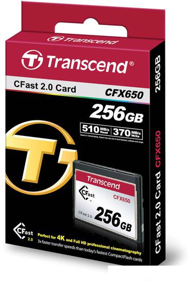 Карта памяти Transcend CFX650 CompactFlash 256GB