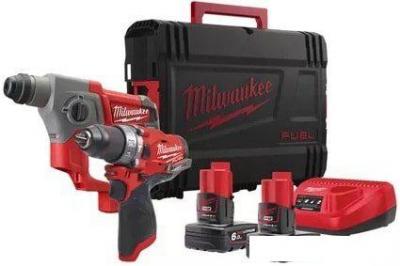Milwaukee 4933459813 (шуруповерт, перфоратор, 2 АКБ, кейс)