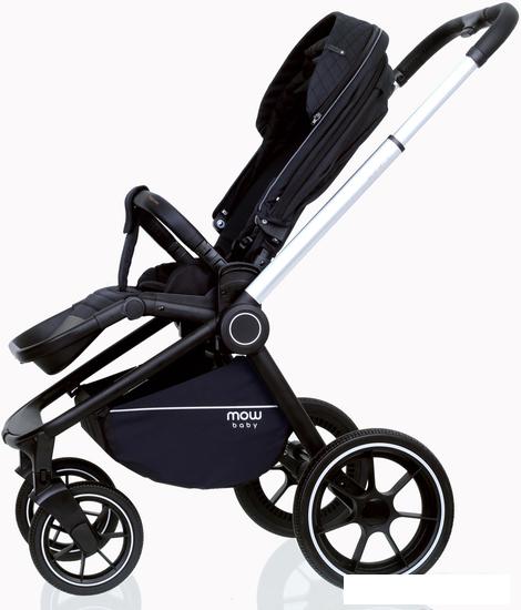 Универсальная коляска Rant MOWbaby Zoom PU (2 в 1, silver black)