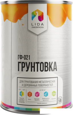 Алкидная грунтовка LIDA ГФ-021 (20кг, красно-коричневый)