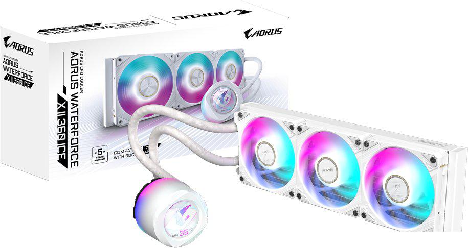 Жидкостное охлаждение для процессора Gigabyte Aorus Waterforce X II 360 Ice