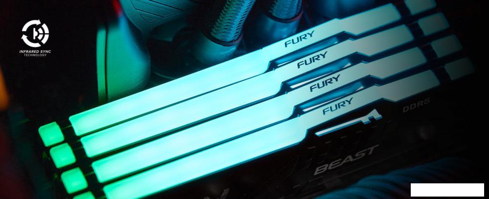 Оперативная память Kingston FURY Beast RGB 2x16ГБ DDR5 6000 МГц KF560C36BBE2AK2-32