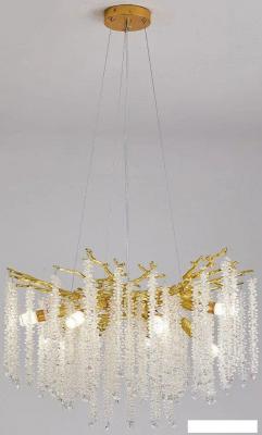 Подвесная люстра Estares Roxana 65 E14х8 R-600x1200-GOLD/CRYSTAL-220-IP20