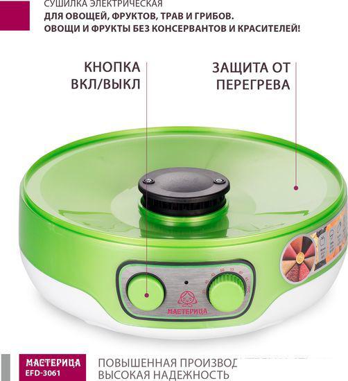 Сушилки для овощей и фруктов Мастерица EFD-3061 (зеленый перламутр)