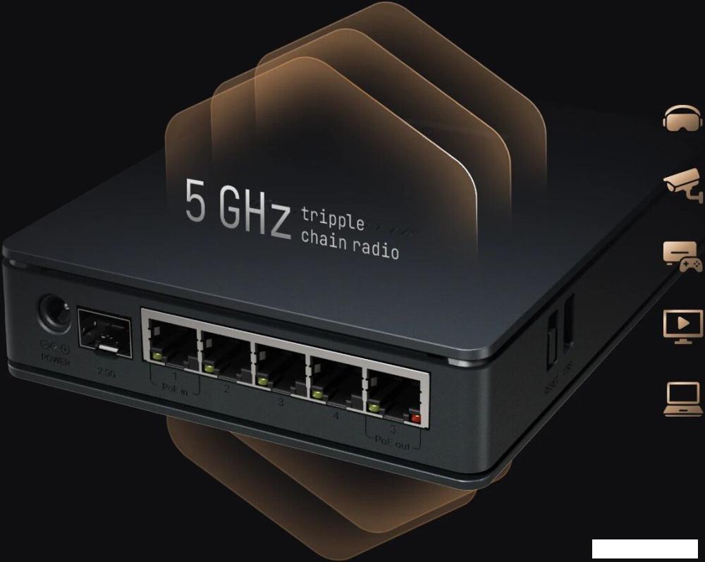 Wi-Fi роутер Mikrotik hAP ax S E62iUGS-2axD5axT