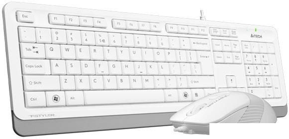 Офисный набор A4Tech Fstyler F1010 (белый/серый)