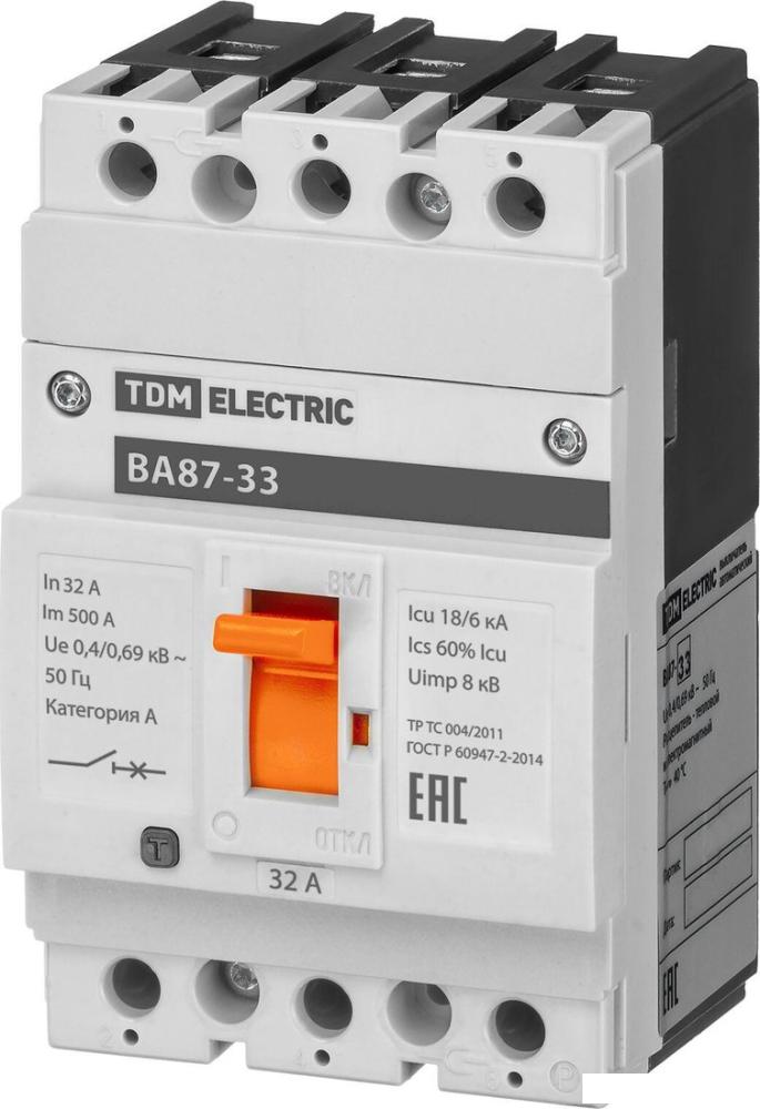 Выключатель автоматический TDM Electric ВА87-33 3Р 32А 18кА SQ0751-0005