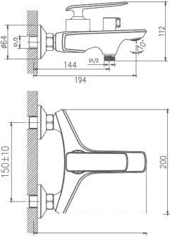 Смеситель Haiba HB60548-8 (белый)