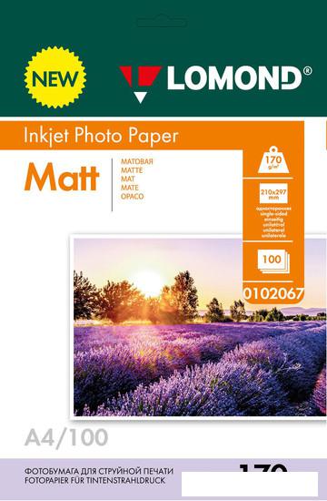 Бумага и материалы для печати Lomond односторонняя матовая А4 170 г/м 100 л 0102067